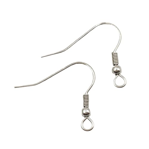 DOITOOL 100 Stück Teiliges Titanstahl Fischhaken Ohrhaken mit Federspirale Langlebig für Damen Diy Schmuckzubehör DOITOOL 100 Stück Teiliges Titanstahl Fischhaken Ohrhaken mit Federspirale Langlebig für Damen Diy Schmuckzubehör von DOITOOL