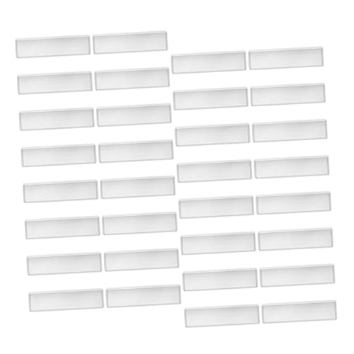 DOITOOL 100 Stück Transparente PVC Etikettenhüllen Selbstklebend Wasserfest für Büro Lager Aktenordner Regale Aufbewahrungsboxen Vielseitige Beschriftung und Organisation von DOITOOL