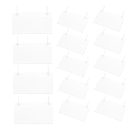 DOITOOL 100 Stück Transparente Preisschilderhalter aus PVC mit Clip-halterung für Drahtregale Abnehmbare Preisschildhalter für Einzelhandel Praktische Aufhängung für Körbe und Regale von DOITOOL