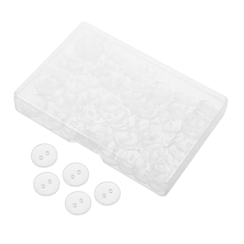 DOITOOL 100 Stück Transparente Runde Resin Knöpfe Handgenähte Kinderknöpfe mit Abgerundeten Kanten Hautfreundlich Vielseitig für Kinderbekleidung DIY Basteln und Nähzubehör von DOITOOL