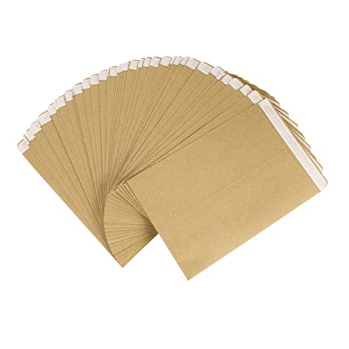 DOITOOL 100 Stück Vintage Kraftpapierumschläge Multifunktionale Dokumententaschen Selbstklebe Interoffice Umschläge für Einladungen und Postkarten Sicher und Praktisch für Ihre Unterlagen von DOITOOL