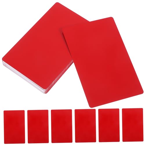 DOITOOL 100 Stück Visitenkarte Aus Metall Leer Name -karte Visitenkarten Aus Aluminium Gravierbare Rohlinge Visitenkarten-rohlinge Kartenrohlinge Arbeitskarte Aluminiumlegierung Rot von DOITOOL