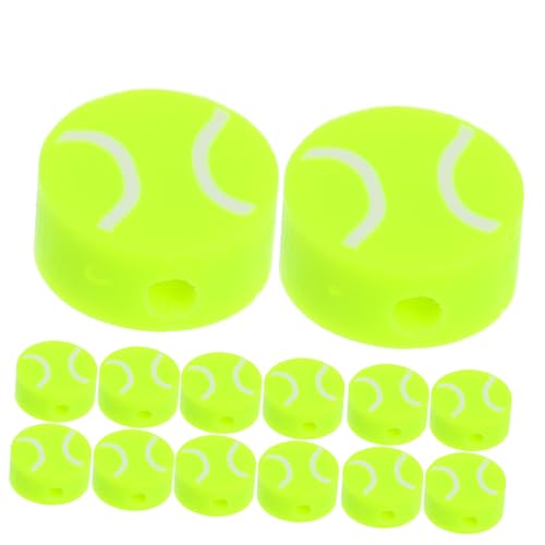 DOITOOL 100 Stück Weiche Keramikperlen Sportliche Perle Kleine Perlenanhänger Schüttgutperlen Perlen Für Jungen Abstandsperlen Runde Perlen Dekorative Perlen Sportperlen Polymer-ton Grün von DOITOOL