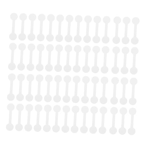 DOITOOL 100 Stück Weiße Runde Schmuck Etiketten Selbstklebend Beschreibbare Preisschilder für Ringe Halsketten Armbänder Vielseitige Papierlabels für Schmuck Displays im Einzelhandel von DOITOOL