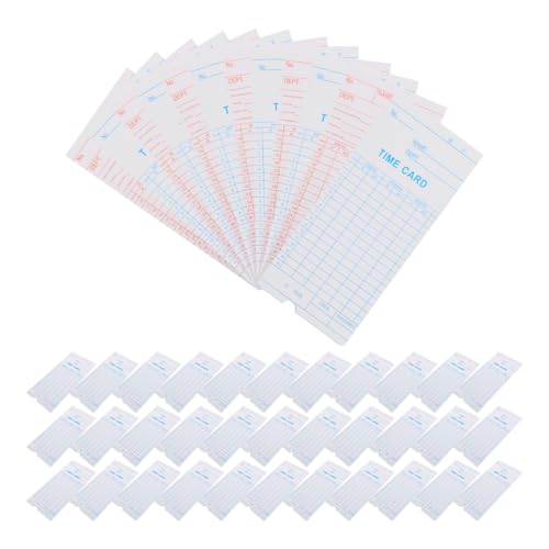 DOITOOL 100 Stück Zeitkarte Stempeluhr Für Mitarbeiter Anwesenheit Punch Card Machine Zeitmanagement Punchkarten Stechkarten Für Stechuhren Karteikarten Anwesenheitsschreiber Papier DOITOOL 100 Stück Zeitkarte Stempeluhr Für Mitarbeiter Anwesenheit Punch Card Machine Zeitmanagement Punchkarten Stechkarten Für Stechuhren Karteikarten Anwesenheitsschreiber Papier von DOITOOL