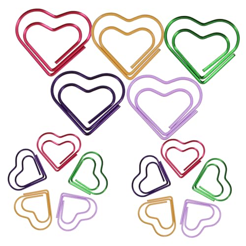 DOITOOL 100 Stück herzförmige Büroklammer Schreibtisch Clips Gold farbig Papierklammern Schlüssel Bürozubehör büroklammern set Office-Dokumentenklammern Multi-Gebrauchspapierclips Eisen DOITOOL 100 Stück herzförmige Büroklammer Schreibtisch Clips Gold farbig Papierklammern Schlüssel Bürozubehör büroklammern set Office-Dokumentenklammern Multi-Gebrauchspapierclips Eisen von DOITOOL