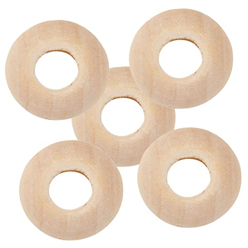 DOITOOL 100 Stück natürliche Holzperlen, Bastelperlen für Schmuckherstellung für Halsketten, Armbänder, Heimdekoration von DOITOOL