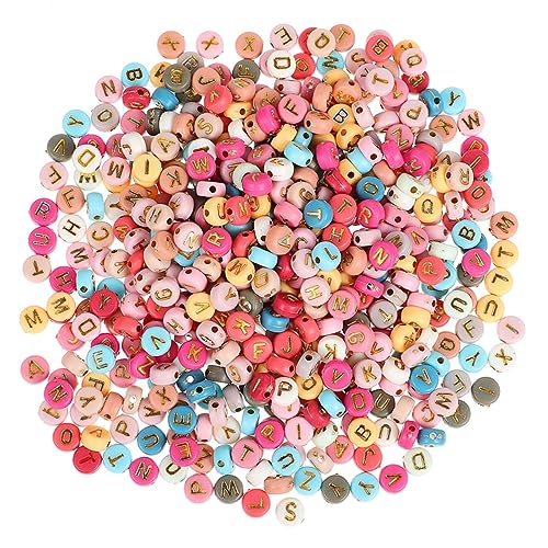 DOITOOL 1000 Stück Buchstabenperlen für DIY Schmuckherstellung Runde Perlen mit Lochdurchmesser für Armbänder und Bastelprojekte Zufällige Farbe DOITOOL 1000 Stück Buchstabenperlen für DIY Schmuckherstellung Runde Perlen mit Lochdurchmesser für Armbänder und Bastelprojekte Zufällige Farbe von DOITOOL