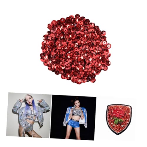 DOITOOL 1000 Stück Pailletten Perlen Für Schmuckhersteller Strasssteine Stich Perlen-kit Kunststeine Armbandherstellung Hochzeit Schneiderei Schmelzend Dekoration Flecken Flocken Nähen Rot von DOITOOL