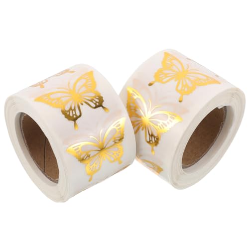 DOITOOL 1000 Stück Teiliges Goldene Folien schmetterlingsaufkleber Selbstklebend mit Präziser Prägung für Umschläge Geschenkverpackungen und Partydekorationen Einfach Anzubringen für von DOITOOL