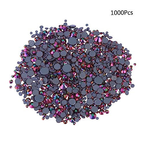 DOITOOL 1000 Stück Teiliges Set Flache Kristallglas Perlen Bunte Halbe Schmucksteine zum Basteln Diy Dekoration Vielseitige Flache Rückseite Langlebige Glasperlen für Schmuck und Handwerk DOITOOL 1000 Stück Teiliges Set Flache Kristallglas Perlen Bunte Halbe Schmucksteine zum Basteln Diy Dekoration Vielseitige Flache Rückseite Langlebige Glasperlen für Schmuck und Handwerk von DOITOOL