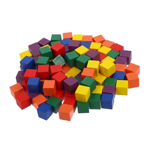 DOITOOL 100Stücke Bunte DIY Holzwürfel Große Quadratische Bastelwürfel für Kreative Projekte für Erwachsene Sicher und Splinterfrei für Dekoration und Spiel DOITOOL 100Stücke Bunte DIY Holzwürfel Große Quadratische Bastelwürfel für Kreative Projekte für Erwachsene Sicher und Splinterfrei für Dekoration und Spiel von DOITOOL