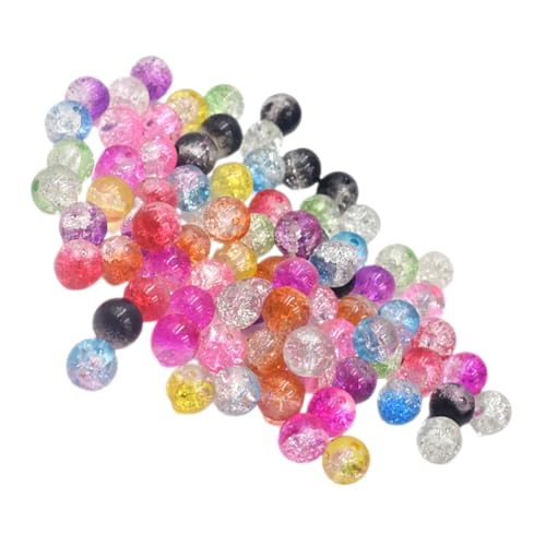 DOITOOL 100Stücke Crackle Glasperlen Runde DIY Perlen Gemischte Farben Für Armbänder Und Halsketten Für Basteln Und Schmuckherstellung DOITOOL 100Stücke Crackle Glasperlen Runde DIY Perlen Gemischte Farben Für Armbänder Und Halsketten Für Basteln Und Schmuckherstellung von DOITOOL
