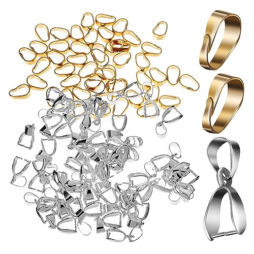 DOITOOL 100Stücke DIY Anhänger Verschluss Karabinerhaken Klemmclips Für Halsketten Und Armbänder Goldene Und Silberne Anhänger Für Schmuckherstellung von DOITOOL