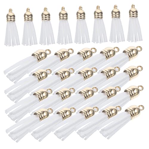 DOITOOL 100Stücke Farbige Leder Quasten Anhänger für DIY Schmuckzubehör Langlebige Quasten für Schlüsselanhänger Ohrringe und Bastelprojekte für Accessoires von DOITOOL