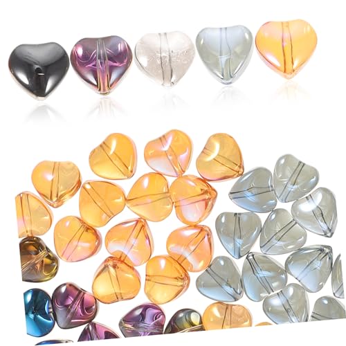 DOITOOL 100Stücke Herzform Glasperlen DIY Schmuckperlen für Armbänder und Transparent Diamantblau Charmantes Bastelmaterial DOITOOL 100Stücke Herzform Glasperlen DIY Schmuckperlen für Armbänder und Transparent Diamantblau Charmantes Bastelmaterial von DOITOOL