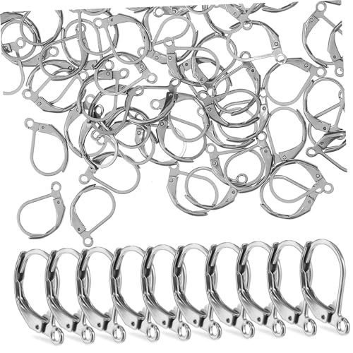 DOITOOL 100Stücke Ohrringhaken Französische Dangle Ohrhaken Für DIY Schmuckherstellung Antifade Allergiefrei Mit Hebelverschluss DOITOOL 100Stücke Ohrringhaken Französische Dangle Ohrhaken Für DIY Schmuckherstellung Antifade Allergiefrei Mit Hebelverschluss von DOITOOL