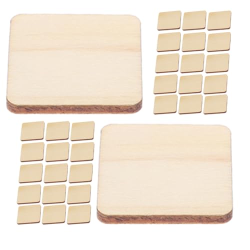 DOITOOL 100Stücke Quadratische Holzrohlinge DIY Holzstücke für Basteln Leere Holzwürfel für Kreative Handwerksprojekte für Malerei und Dekorationen von DOITOOL