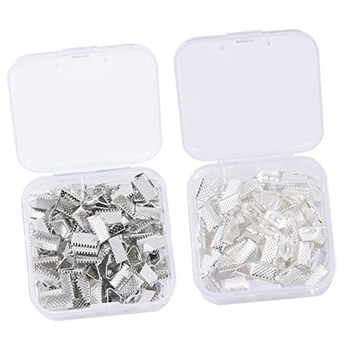 DOITOOL 100Stücke Quetsch Crimpklemmenenden Für Schmuckherstellung Langlebige Lederband Endverschlüsse Für Armbänder Und Halsketten DOITOOL 100Stücke Quetsch Crimpklemmenenden Für Schmuckherstellung Langlebige Lederband Endverschlüsse Für Armbänder Und Halsketten von DOITOOL
