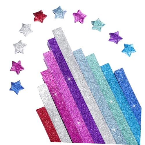 DOITOOL 1040 Stück Glitzer-Origami glühen Glitzerpapier Origami-Sternpapierstreifen Leuchtend Papiersternstern Origami bastelzeug bastelst Bastelsets Origami-Papier-Kit Origami-Sterne-Set DOITOOL 1040 Stück Glitzer-Origami glühen Glitzerpapier Origami-Sternpapierstreifen Leuchtend Papiersternstern Origami bastelzeug bastelst Bastelsets Origami-Papier-Kit Origami-Sterne-Set von DOITOOL