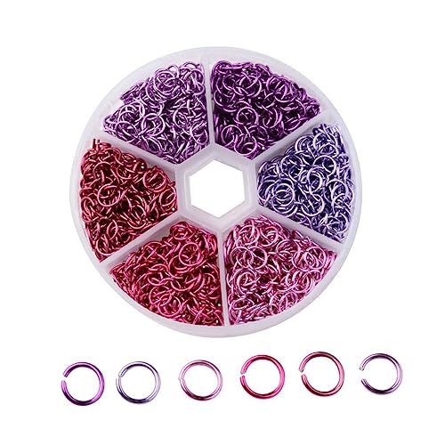 DOITOOL 1080 Stück Aluminiumring Biegering-Schmuckherstellung Biegeringe aus Aluminium eloxiert bastelzeug jewelry making supplies Schmuckdesign Verbindungsring Sprungring Violett DOITOOL 1080 Stück Aluminiumring Biegering-Schmuckherstellung Biegeringe aus Aluminium eloxiert bastelzeug jewelry making supplies Schmuckdesign Verbindungsring Sprungring Violett von DOITOOL