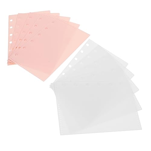 DOITOOL 10Blätter Ordner Taschenbeutel Transparent Wasserdichte Dokumentenmappe mit Fächern für Lose und Unterlagen Praktische Aufbewahrung für Schule von DOITOOL