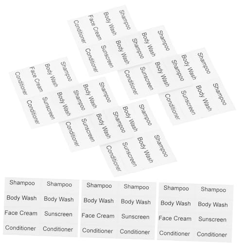 DOITOOL 10Blätter Reise Etiketten Selbstklebende Aufkleber für Kosmetikflaschen Wasserfest zur Organisation von Shampoo und Hautpflegeprodukten Einfach Anzubringen von DOITOOL