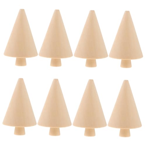 DOITOOL 10Stücke DIY Holz Weihnachtsbäume Unvollendete Bastelarbeiten für Dekorationen für Familie Schule und Gemeinde Malerei Weihnachtsbaum Robustem Hartholz von DOITOOL