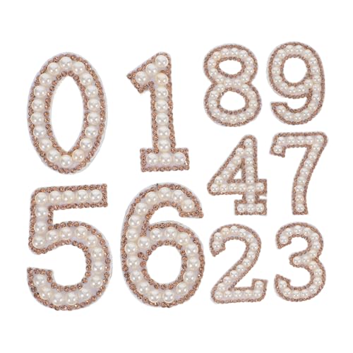 DOITOOL 10Stücke Eisen Patches für Kleidung DIY Glitter Zahlen Applikationen mit Strass Perlen für Kleider Röcke und T Shirts Kreative Mode Upgrades für Styles DOITOOL 10Stücke Eisen Patches für Kleidung DIY Glitter Zahlen Applikationen mit Strass Perlen für Kleider Röcke und T Shirts Kreative Mode Upgrades für Styles von DOITOOL