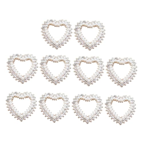 DOITOOL 10Stücke Herzförmige Perlen DIY Zubehör Für Schmuckherstellung Dekoration Für Haarschmuck Halsketten Armbänder Und Handy Accessoires Bastelbedarf von DOITOOL