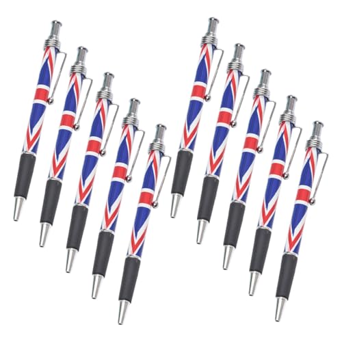 DOITOOL 10Stücke Kugelschreiber im Britischen Flaggendesign Komfortabler Schreibstift für Büro Schule und Zuhause Sanfter Tintenfluss Einfacher Klickmechanismus Schwarz Patriotisch DOITOOL 10Stücke Kugelschreiber im Britischen Flaggendesign Komfortabler Schreibstift für Büro Schule und Zuhause Sanfter Tintenfluss Einfacher Klickmechanismus Schwarz Patriotisch von DOITOOL