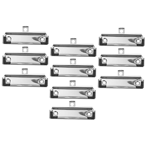 DOITOOL 10Stücke Metall Klemmbrett Clips Clipboard Clips mit Gummifüßen für Schule Büro und Bastelprojekte Stabile Halterung für Dokumente und Kunstwerke von DOITOOL