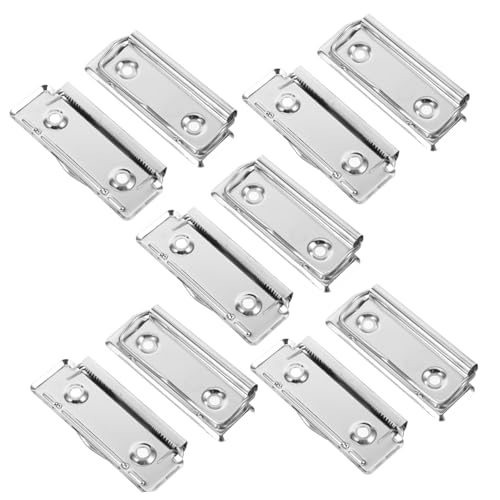 DOITOOL 10Stücke Metall Klemmbretter Clips Robuste Büroklammern für Dokumente Schreibplatten Vielseitig Einsetzbar Langlebig und Platzsparend für Büro Schule von DOITOOL