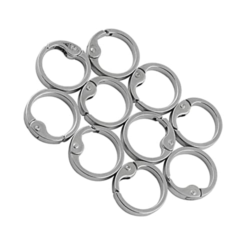 DOITOOL 10Stücke Metallfeder Ringe Federclip Schnalle für Handtaschen und Taschen Stabiler Schlüsselanhänger Ring für DIY Lederhandwerk und Bastelprojekte DOITOOL 10Stücke Metallfeder Ringe Federclip Schnalle für Handtaschen und Taschen Stabiler Schlüsselanhänger Ring für DIY Lederhandwerk und Bastelprojekte von DOITOOL
