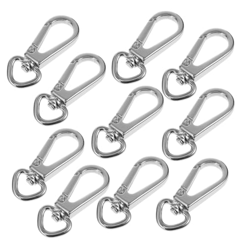 DOITOOL 10Stücke Schlüsselanhänger Klauenschließe DIY Taschenzubehör mit Snap Haken für Handtaschen Geldbörsen und Mehr Praktisch und Tragbar Silberfarben DOITOOL 10Stücke Schlüsselanhänger Klauenschließe DIY Taschenzubehör mit Snap Haken für Handtaschen Geldbörsen und Mehr Praktisch und Tragbar Silberfarben von DOITOOL