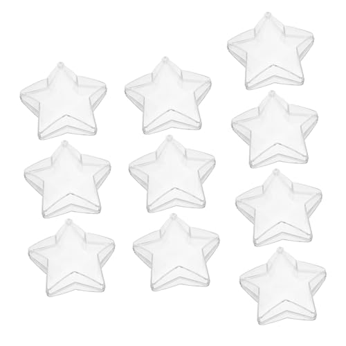 DOITOOL 10Stücke Transparente Befüllbare Kunststoff Stern Ornamente für Hochzeiten und Feiertagsdekoration Vielseitige DIY Bastelideen für Weihnachtsfeiern und Partys DOITOOL 10Stücke Transparente Befüllbare Kunststoff Stern Ornamente für Hochzeiten und Feiertagsdekoration Vielseitige DIY Bastelideen für Weihnachtsfeiern und Partys von DOITOOL