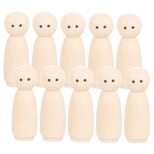 DOITOOL 10Stücke Unbemalte Holz Peg Puppen für DIY Malerei Unfertige Figuren für Kreative Kinderaktivitäten Glatte Oberflächen für Dekorationen und Bastelprojekte DOITOOL 10Stücke Unbemalte Holz Peg Puppen für DIY Malerei Unfertige Figuren für Kreative Kinderaktivitäten Glatte Oberflächen für Dekorationen und Bastelprojekte von DOITOOL