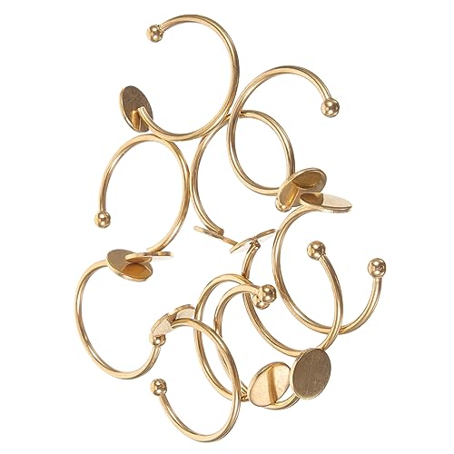 DOITOOL 10Stücke Verstellbare Ringbasisrohlinge DIY Metallringrohlinge für Schmuckherstellung Anpassbare Lünettenringhalter für Fingerringe DOITOOL 10Stücke Verstellbare Ringbasisrohlinge DIY Metallringrohlinge für Schmuckherstellung Anpassbare Lünettenringhalter für Fingerringe von DOITOOL