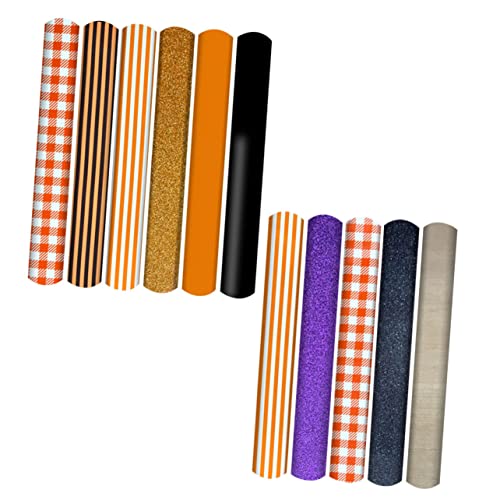 DOITOOL 11 Blätter Teiliges Halloween Heat Transfer Film Langlebige DIY Engraving Folie Vielseitig Zuschneidbar Farbecht und Rissfest zur Individuellen Textilgestaltung und von DOITOOL