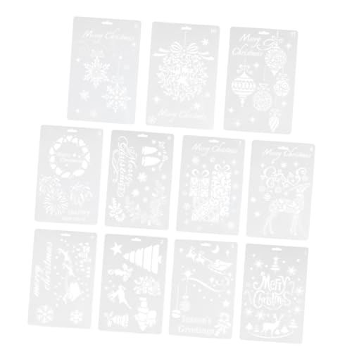 DOITOOL 11 Stück Teiliges Weihnachts Schablonen für Wiederverwendbare Malvorlagen mit Verschiedenen Weihnachtsmotiven zum Basteln Scrapbooking Karten Gestalten und Kreativen Zeichnen DOITOOL 11 Stück Teiliges Weihnachts Schablonen für Wiederverwendbare Malvorlagen mit Verschiedenen Weihnachtsmotiven zum Basteln Scrapbooking Karten Gestalten und Kreativen Zeichnen von DOITOOL