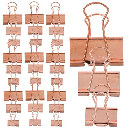 DOITOOL 112 Stück Binderklammern, kleine Büroklammern, Metall-Büroklammern, 19 mm, 25 mm, 32 mm, tragbarer Schreibwaren-Aktenhalter für Büro, Zuhause, Schule, Handwerk, Geschäft von DOITOOL