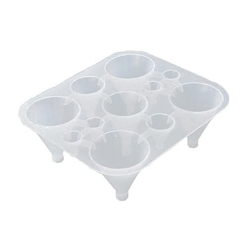 DOITOOL 11Gitter DIY Silikonform Für Kristall Und Fondant Kreationen Kegelförmige Gießform Für Kuchen Harz Und Dekoration Silikonform Für Tortendeko von DOITOOL