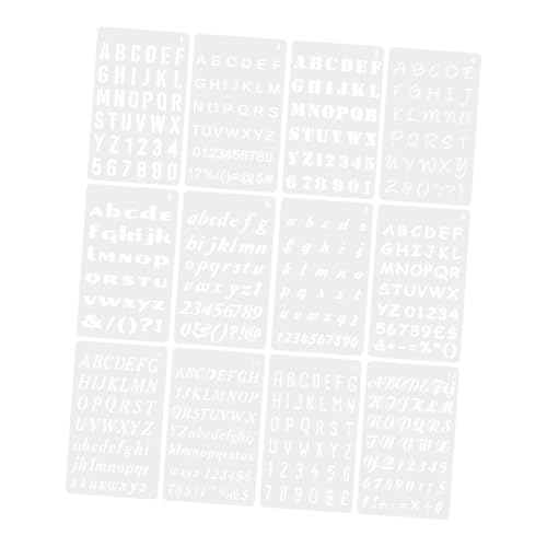 DOITOOL 12 Blatt Teiliges Pet Schablonen mit Buchstaben für Wandlackierung Wiederverwendbar Glatte Oberfläche Großflächiges Design Vielseitig für DIY Heimdeko Holzschilder Spray Malerei DOITOOL 12 Blatt Teiliges Pet Schablonen mit Buchstaben für Wandlackierung Wiederverwendbar Glatte Oberfläche Großflächiges Design Vielseitig für DIY Heimdeko Holzschilder Spray Malerei von DOITOOL