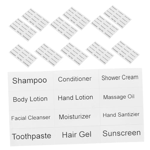 DOITOOL 12 Blatt Teiliges Wasserdichter Aufklebeetiketten für Kosmetik Badezimmerflaschen Selbstklebende Hautpflegeetiketten zur Einfachen Flaschenorganisation und Beschriftung im DOITOOL 12 Blatt Teiliges Wasserdichter Aufklebeetiketten für Kosmetik Badezimmerflaschen Selbstklebende Hautpflegeetiketten zur Einfachen Flaschenorganisation und Beschriftung im von DOITOOL