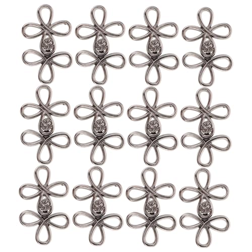 DOITOOL 12 Paare Vintage Metallknöpfe für Mäntel Runde Cheongsam-design Knöpfe Einfach zu Nähen Klassische Kleidungsschließe für Capes Traditionelle Kleider Vielseitige Diy-accessoires von DOITOOL