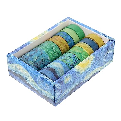 DOITOOL 12 Rollen Bunte Washi Tape Set Dekorative Klebebänder für Scrapbooking DIY Bastelbedarf Wiederverwendbare Aufkleber für Kreative Projekte Handlich und Leicht zu Verwenden von DOITOOL