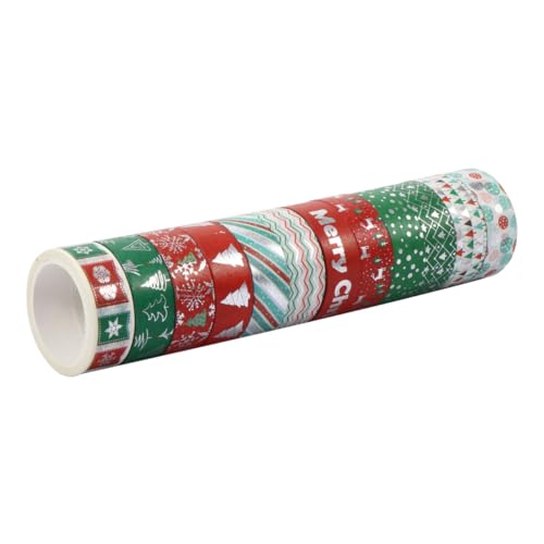 DOITOOL 12 Rollen Dekoratives Washi Tape pro Weihnachtliches DIY Klebeband mit Verschiedenen Mustern Vielseitig Verwendbar für Scrapbooking Planer Geschenke und Bastelarbeiten Handreißbar DOITOOL 12 Rollen Dekoratives Washi Tape pro Weihnachtliches DIY Klebeband mit Verschiedenen Mustern Vielseitig Verwendbar für Scrapbooking Planer Geschenke und Bastelarbeiten Handreißbar von DOITOOL