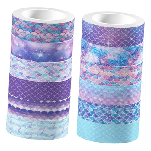DOITOOL 12 Rollen Fantasy -Farbband Scrapbooking Handwerk dekorative Papierbänder dekorative Bänder für Aufkleber Washi -Bänder Dekoratives Washi Tape Washi DIY Bastelband Tagebuchband von DOITOOL