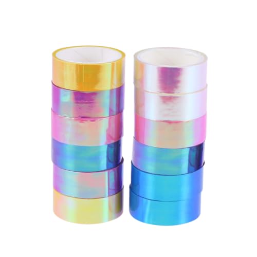 DOITOOL 12 Rollen Teiliges Regenbogen Klebeband Wasserfestes Hochviskoses DIY Masking Tape in Weiß Blau Gelb Rosé und Lila Dekoratives Scrapbook Klebeband für Basteln Geschenkverpackung DOITOOL 12 Rollen Teiliges Regenbogen Klebeband Wasserfestes Hochviskoses DIY Masking Tape in Weiß Blau Gelb Rosé und Lila Dekoratives Scrapbook Klebeband für Basteln Geschenkverpackung von DOITOOL