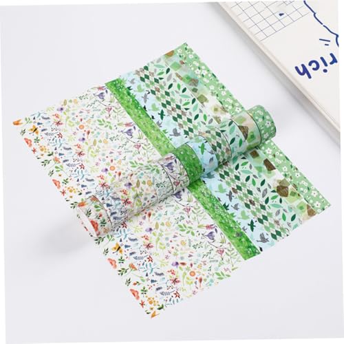 DOITOOL 12 Rollen Teiliges Washi Tape mit Frischem Blumenmuster Dekorative Klebebänder für Scrapbooking Handbuch Geschenkbox Vielseitige DIY Stickerrollen für Tagebuchgestaltung und von DOITOOL